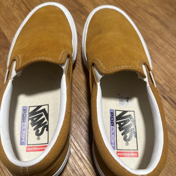 Vans Women's Size 8 Mustard Slip On's - Picture 1 of 4